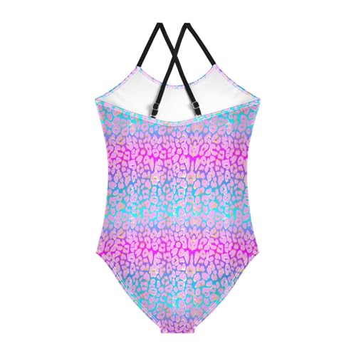 Girls Swimsuits One-Piece Swimwear Tie Bathing Suit Beach Summer Round Neck 3T (Name)2