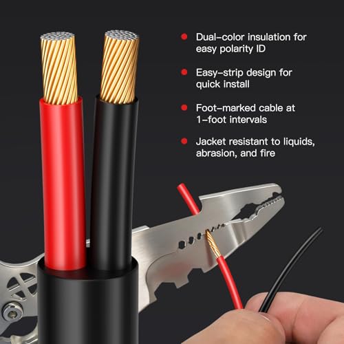 Cable de altavoz 14/2 resistente a rayos UV con aislamiento de alta densidad para enterrar 4
