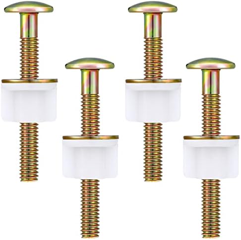 4 Pcs Toilet Screws for Seat Toilet Seat Bolts 2.75 Inch Toilet Hinge Replacement Parts with 4 Nuts and 4 Washers for Top Mount Toilet Seat Hingestoilet Seat Screws Replacement (Iron)