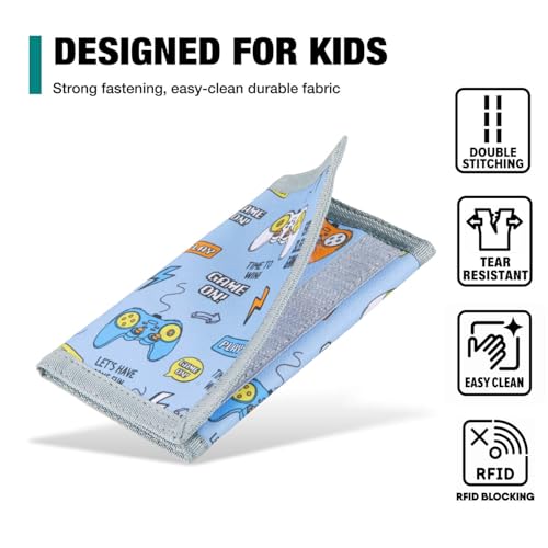 Image of Kids Wallet for Boys Ages 4-12, Video Game Gamer Gaming Boys Wallet, Toddler Wallets with Coin Pocket, Novelty Christmas & Birthday Gift