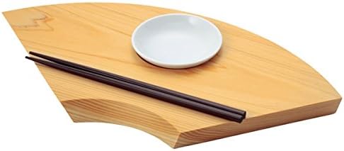 TOSARYU Handmade Hinoki Wooden Sushi Plate (Haiku Plate)