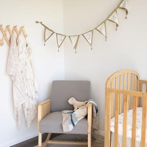 Image of Crane Baby Charlie Farmhouse Goose Crib Fitted Sheet, 100% Cotton Baby Bed Sheets, Farm Nursery Decor, Crib Sheets for Boys and Girls, Baby Registry Gift, Goose Nursery Decor