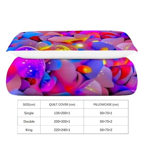 Housse de couette single zippée microfibre 135x200cm facile à laver
