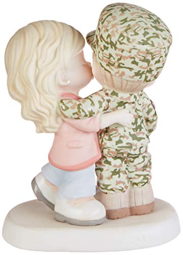 Precious Moments 193010 You are The Hero of My Heart Service Couple Bisque Porcelain FIGURINE, One Size, Multicolor - Image 3