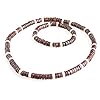 DonDon Halskette und Armband mit Echtholzperlen im Beach Look