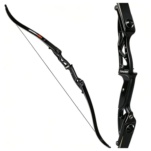 Toparchery Archery 56" Black Hunter Recurve Bow Takedown Hunting Recurve Bow Metal Aluminum Riser Crack-Resistant Design for Hunting & Competition Archery Right Hand Black Long Bow(50lbs)