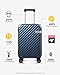 LUGGEX Luggage with Spinner Wheels, Polycarbonate Expandable Hard Shell Suitcase, Carry On 20 Inch, Black