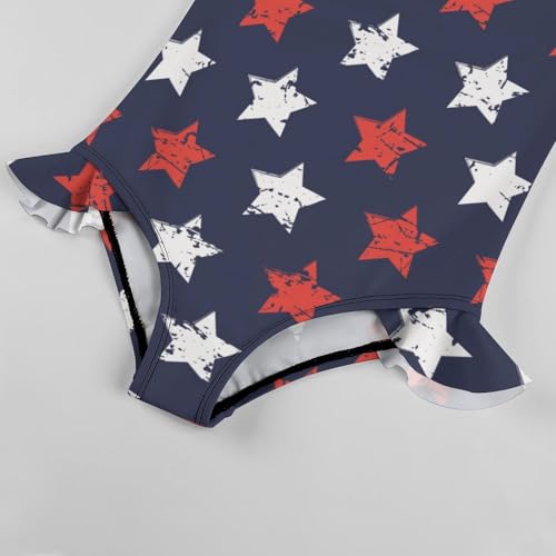 Image of Girls One Piece Swimsuit Lovely Cute Animals Ruffles Swimwear Bathing Suits 3-12 Years
