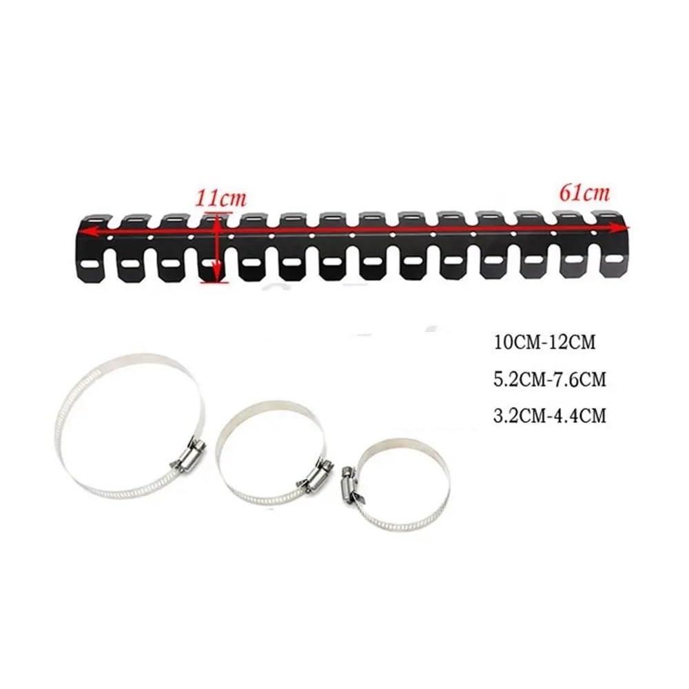 Scudo Termico Scarico Moto Refitting Protezione Generale 2 Tempi Protezione Tubo Scarico Isolamento Termico Copertura Chiglia Dissipatore Lamiera Antiscottatura Per Moto Fuoristrada(G)