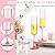 Gerrii 6 oz Acrylic Stemmed Champagne Flutes Unbreakable Plastic Champagne Glasses Reusable Wine Toasting Goblets Crystal Disposable Cocktail Cups for Party, Wedding, Birthday (Pink,18 Pcs)