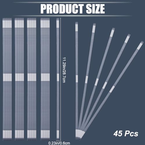 Image of CRASPIRE 45Pcs 6mm Wide Thermal Glue Strips for Books Repair Bookbinding Mesh Backing EVA Hot Melt Adhesive Three Point Positioning Office Documents Paper Paperback for Pictures Crafts Albums