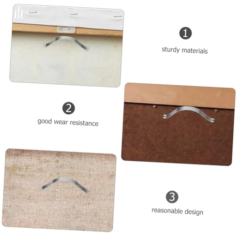 Image of Cabilock 500pcs Spring Clips for Picture Frames Sturdy Backing Hardware Invisible Fixation for Photos and Artwork Easy to Install Frame Clips