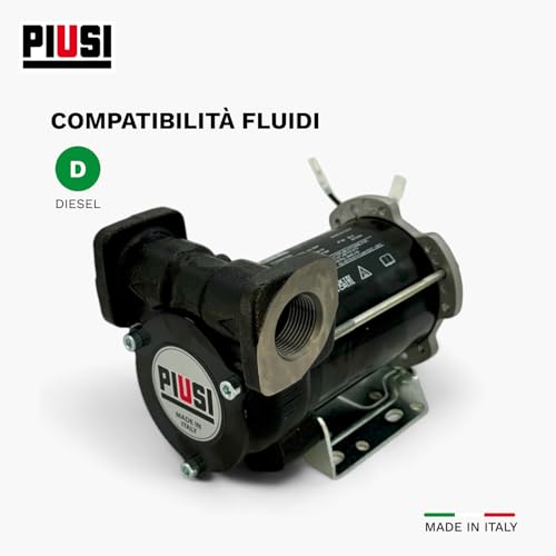 Piusi Pompa Semplice Per Travaso Gasolio Autoadescante A Palette A 12V, Portata 50 Litri/Minuto Con Connessioni In Linea Filettate 3/4" Bsp | BP3000 Inline F00357500 - 4
