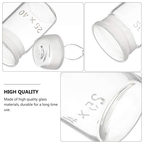 Scicalife 2Pcs Pesando Garrafa de Vidro Garrafa de Vidro Química Específica Plana Forma Baixa Gravid