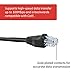 GE Cat5E Ethernet Cable, 6ft Ethernet Cable, Up to 100Mbps, Rated 100 Mhz, UTP, For High Speed Internet Devices, Streaming Devices, Routers, RJ45 Connectors, for Home or Office, Black, 33590
