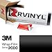 3M 2080 S12 Satin Black 5ft x 1ft W/Application Card Vinyl Vehicle Car Wrap Film Sheet Roll