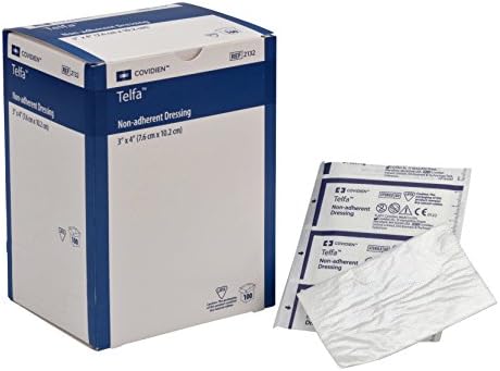 Covidien 2132 Telfa Non-Adherent Dressing, 3" x 4" (Pack of 100)