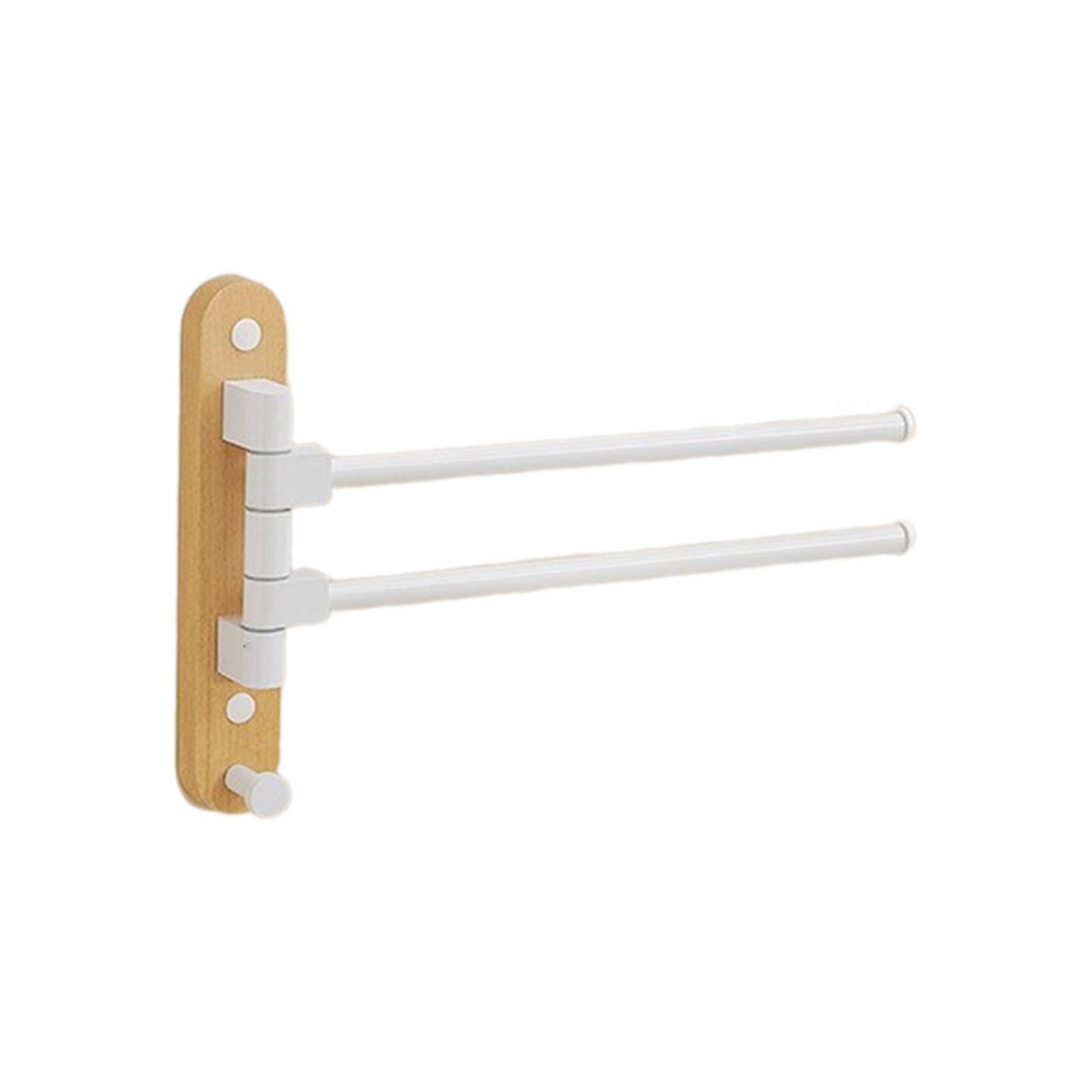 Pangboer White Modern Towel Hanger For Bathroom Wall/Doors Double Rod Designing Towel Holder Functional Rack Not Drilling Rack Bathroom Storage