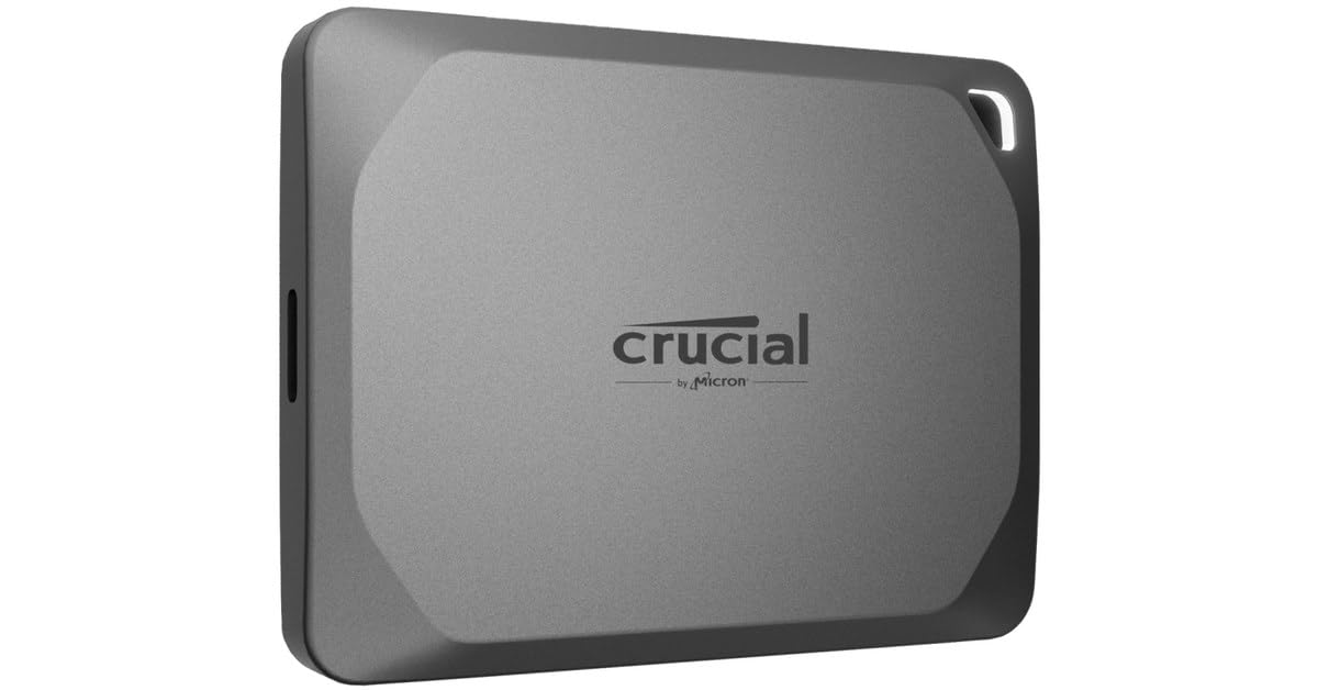 Crucial X9 Pro 2TB USB-C External Portable SSD with 1050MB/s Speed for ...