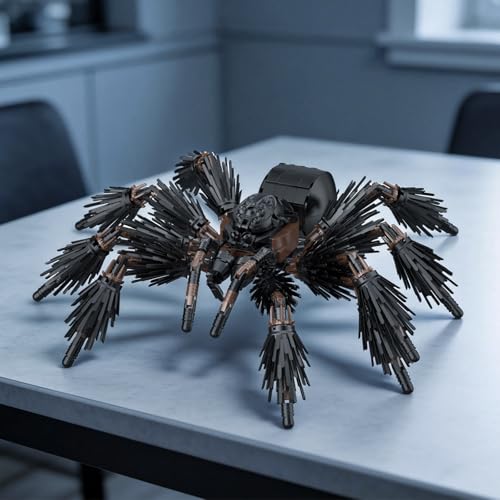 Image of HIGH GODO Spider Animal Building Set, MOC Wild Animals Black Spider Model Kit, Collectible Horror Halloween Spiders Toy Gift for Teens Adults 14+ (339 PCS)