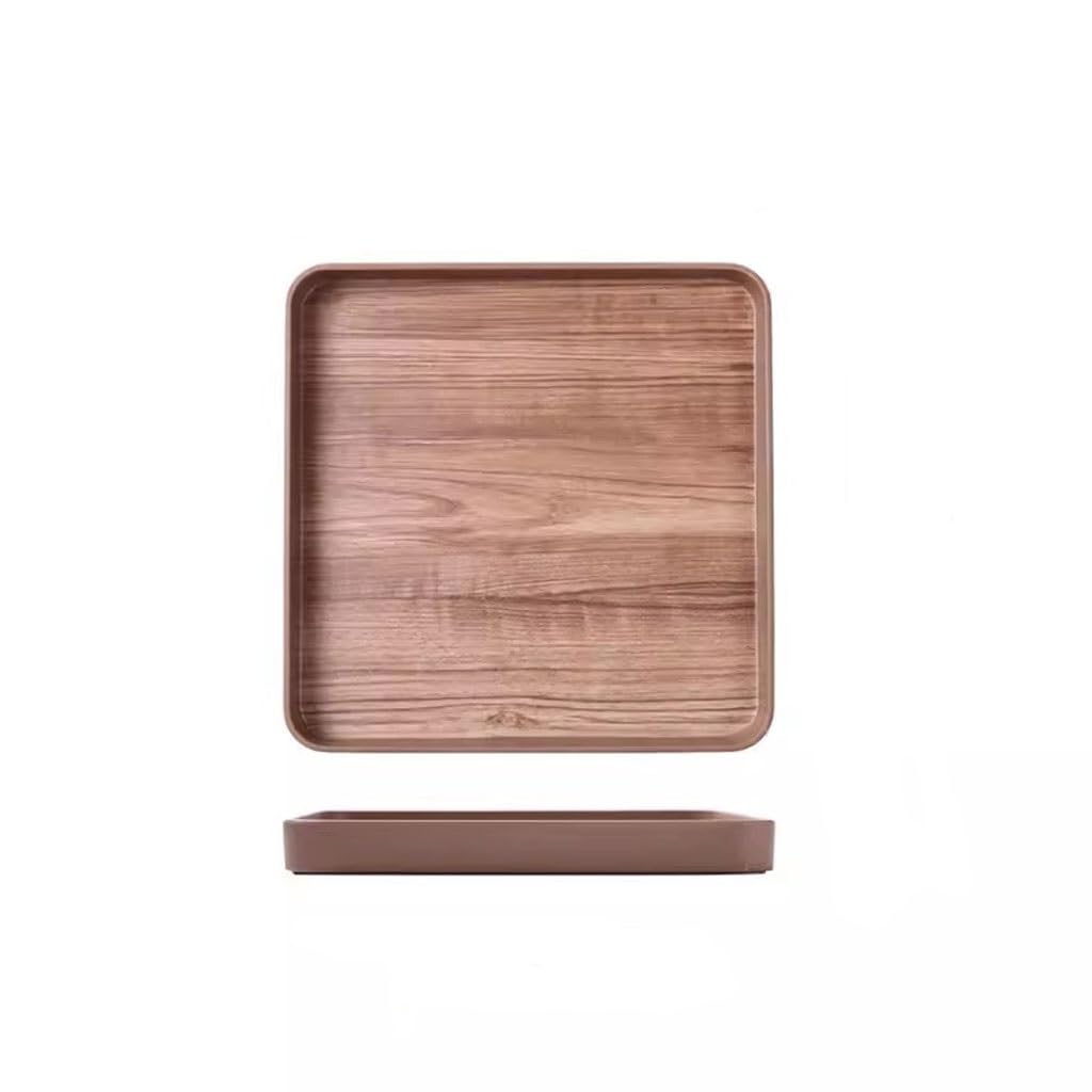 Vassoio da Portata Multifunzionale Il vassoio con venature in finto legno è adatto for vassoi for snack for il tè pomeridiano in famiglia e può essere utilizzato anche for vassoi for pasti di servizio