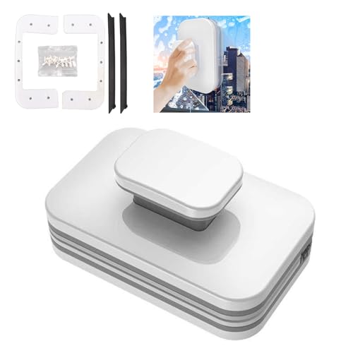 Nettoyeur Vitre Magnétique, Double Face à Raclette Silicone, Éponge Intégrée, lave vitre...