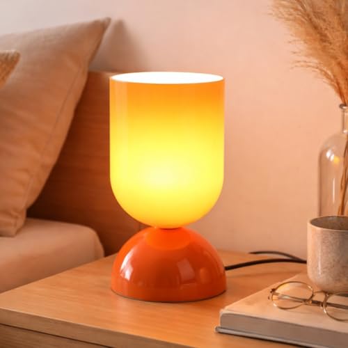8.9' Modern Glass Table Lamp for Living Room, Dimmable Desk Lamps for Bedroom, UL Listed Nightstand...