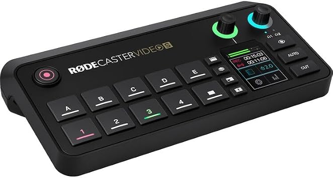 RODE RODECaster Video S All-in-One Video Console | Production Switcher with Integrated Audio Mixing, Video Control & USB Connectivity | Great for Podcasting & Content (RCV-S) + HDMI Cable + XLR + More