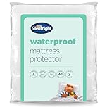 Silentnight Waterproof Mattress Protector Single - Quiet Rustle Free Waterproof Resistant Sheet Moisture Proof Mattress Pad Cover - Machine Washable and Hypoallergenic - Single