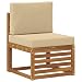 KTHLBRH Set aus Sofas für den Außenbereich mit Kissen, 8 Stück, Natur
