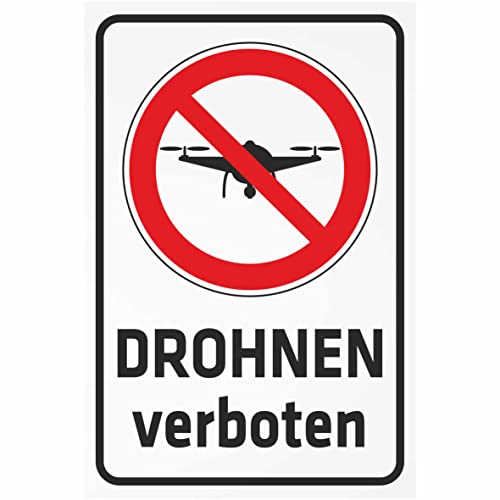 Drones interdits autocollant de sécurité 800 x 600 mm résistant pour hôtel et cabinet