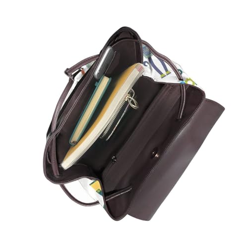 Sac à dos en cuir noir imprimé robots mignons pour femmes taille unique polyvalent - 4
