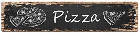 Letrero de pizza, vintage, rústico, letrero de calle, placa de playa, bar, bar, cafetería, restaurante, tienda, hogar, habitación, pared, puerta,