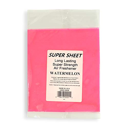 Image of Super Sheet Large (8 inchx7 inch) Under Seat Car Air Freshener, 3-PACK (Watermelon)