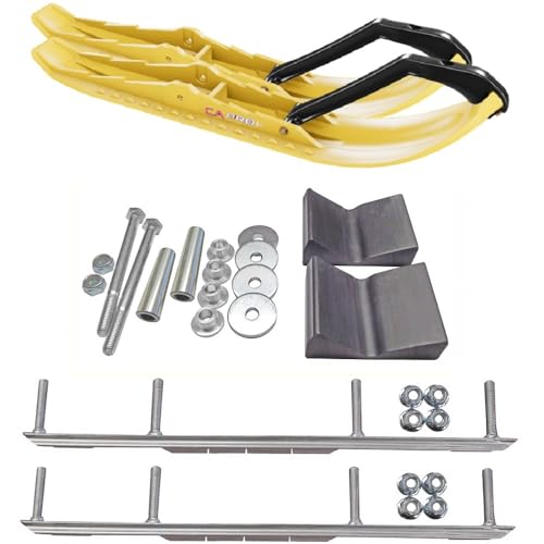 C&A Pro Yellow TMX Snowmobile Skis w/ 9