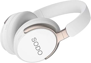 سماعة رأس لاسلكية SD-1103 مزودة ببلوتوث إصدار 5 | مع ميكروفون ودعم لبطاقة SD و منفذ 3.5 والعزل الضوضائي | سماعة فوق الأذن قابلة للطي تتميز بألوانها وشكلها الأنيق (أبيض)