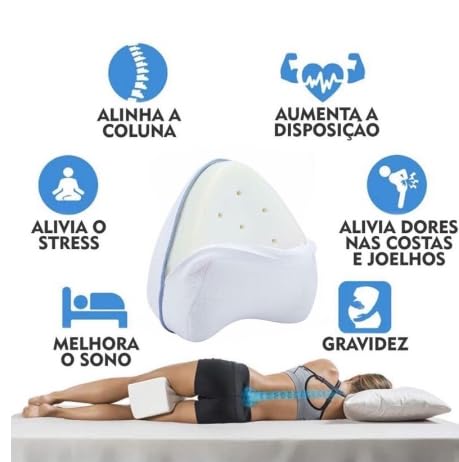 Travesseiro Para Pernas Ortopédico Lavável