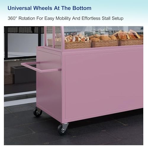 Carro portátil con dosel – Solución de venta de alimentos callejeros ligero y fácil de instalar para festivales al aire libre, mercados y eventos – Diseño duradero para todo tipo de clima para mayor