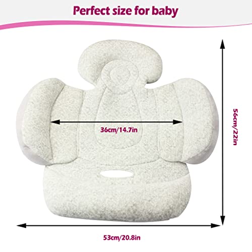 Aipinqi Head And Body Support Pillow With Neck Support For Toddler,Suitable For Baby Car Seat And Strollers(Over 1 Years),Grey #TOP6