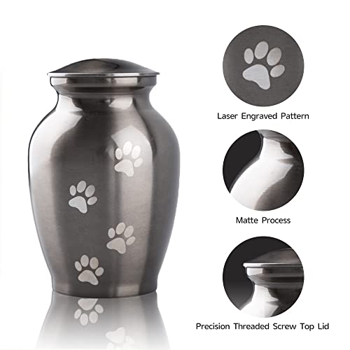 PCS Memorial Pet Cremation Urns for Dogs and Cats Ashes, Paws Engraved Pet Urn,Dog Keepsake Urns for Ashes-Large by PCS PET CREMATORY SUPPLIES - Image 2