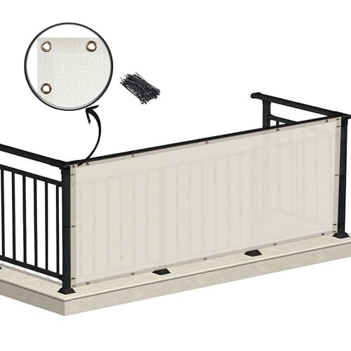 Image of HIPPO Baby Safety Net for Balcony Child Protection Stairway Safety Net Railing Guard for Kids Staircase Protector with Tie-Cords Breathable Fabric Indoor Outdoor Use (1MTX5MT, Arctic-White)