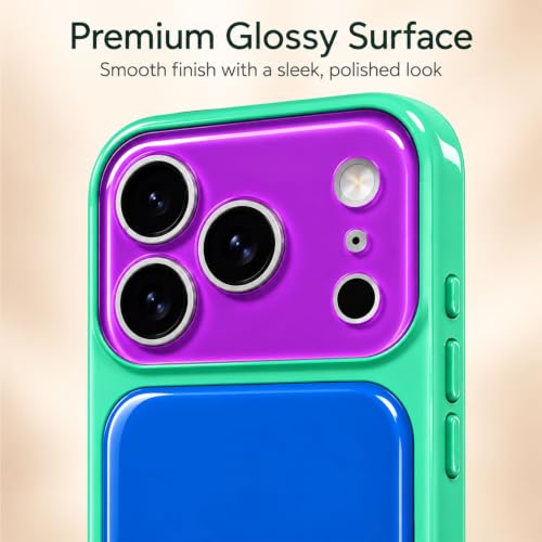 EKELYVIA Compatible with iPhone 17 Pro Case, Dopamine Contrast Color Phone Case, Cute New Candy Color Crystal Camera Lens Protection,Purple Blue,for iPhone 17 Pro by EKELYVIA - Used condition - Image 4
