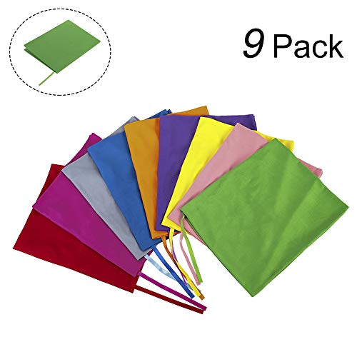 Preisvergleich Produktbild gigitube 9 Stück Buchumschläge Schulbücher, Dehnbare Buchumschläge, Elastische Buchhüllen Jumbo Book Covers für Lehrbücher Stretchable Book Sox (23.5 x 38cm)