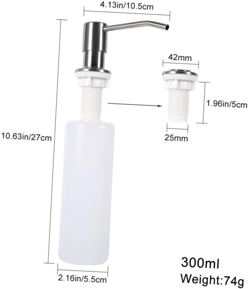 Dispenser Sink Pump Bottle Dispenser Kitchen soap Hand soap Built-in 2Pcs Sink