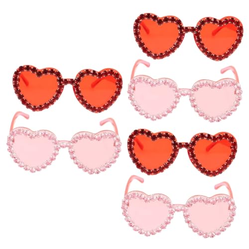 Lunettes de soleil cœur lot de 3 pour partager des moments de complicité