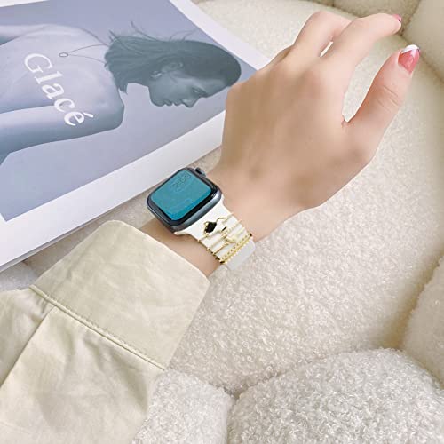 Image of 5Pcs Charms for Apple Watch band 41mm 45mm 40mm 44mm 38mm 42mm 46mm 49mm Women,Diamond+Metal Jewelry Decorative Ring For iWatch series 11 10 9 8 7 6 5 4 se 3 /2,Galaxy watch 7 /6 /5 /4,Strap Accessories