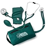 ASA TECHMED Dual Head Sprague Stethoscope and Sphygmomanometer Manual Blood Pressure Cuff Set with C