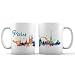 Paris City Iconic Eiffel Tower View Ceramic Coffee Mug, France - 11 oz. - Artsy New Design Colorful Decorative Souvenir, A Lifetime Gift Cup for Tourists, Men, Women and Friends