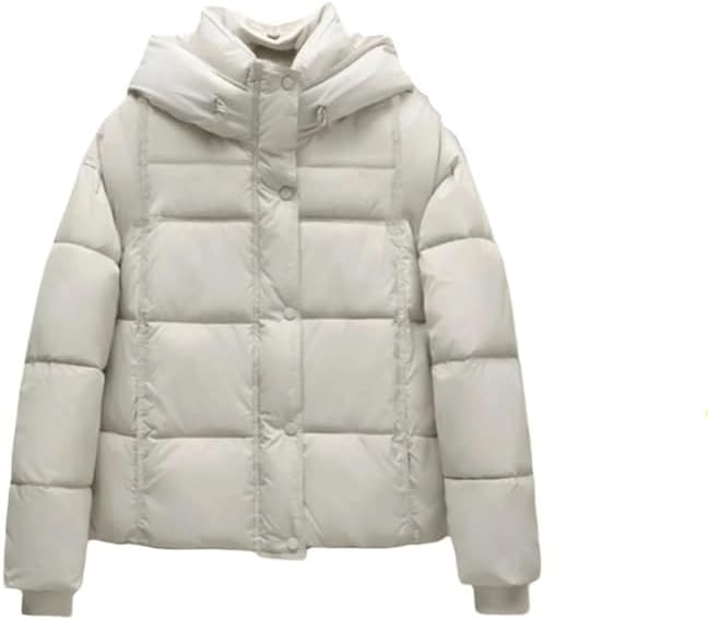 Short Hooded Loose Thick Warm Cotton Padded Jacket for Winter