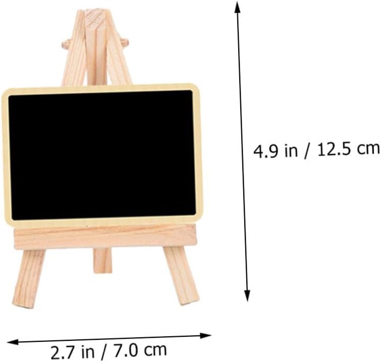 VANZACK 6pcs Decorative Wooden Chalkboard Message Boards with House and Flower Shapes, Multi-Function Memo Signs for Home Décor and Kitchen Menu Display